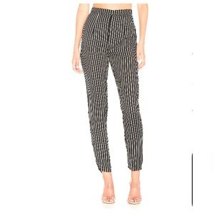 About Us Black and White Striped Pants XS